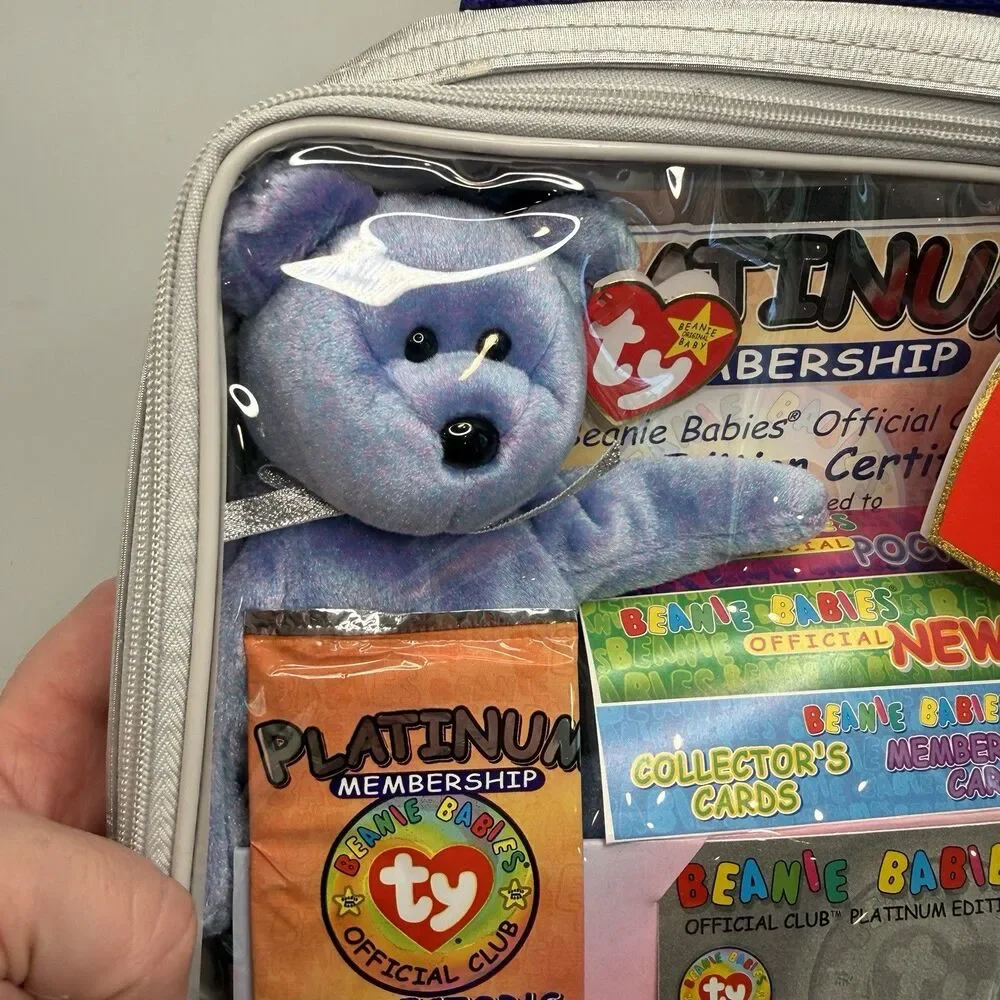 TY Beanie Baby Clubby II Bear & Coin With Platinum Edition Club Kit Sealed NEW